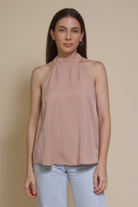 Mod Ref Florence button back blouse, in dusty blush.