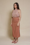 Mod Ref Florence button back blouse, in dusty blush.