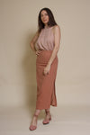 Mod Ref Florence button back blouse, in dusty blush.