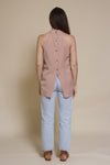 Mod Ref Florence button back blouse, in dusty blush.
