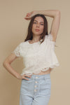 Mod Ref Joslyn lace top, in ivory.