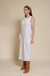 Mod Ref linen pocket dress, in ivory.