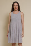 Mod Ref Lizzie textured mini dress, in grey.
