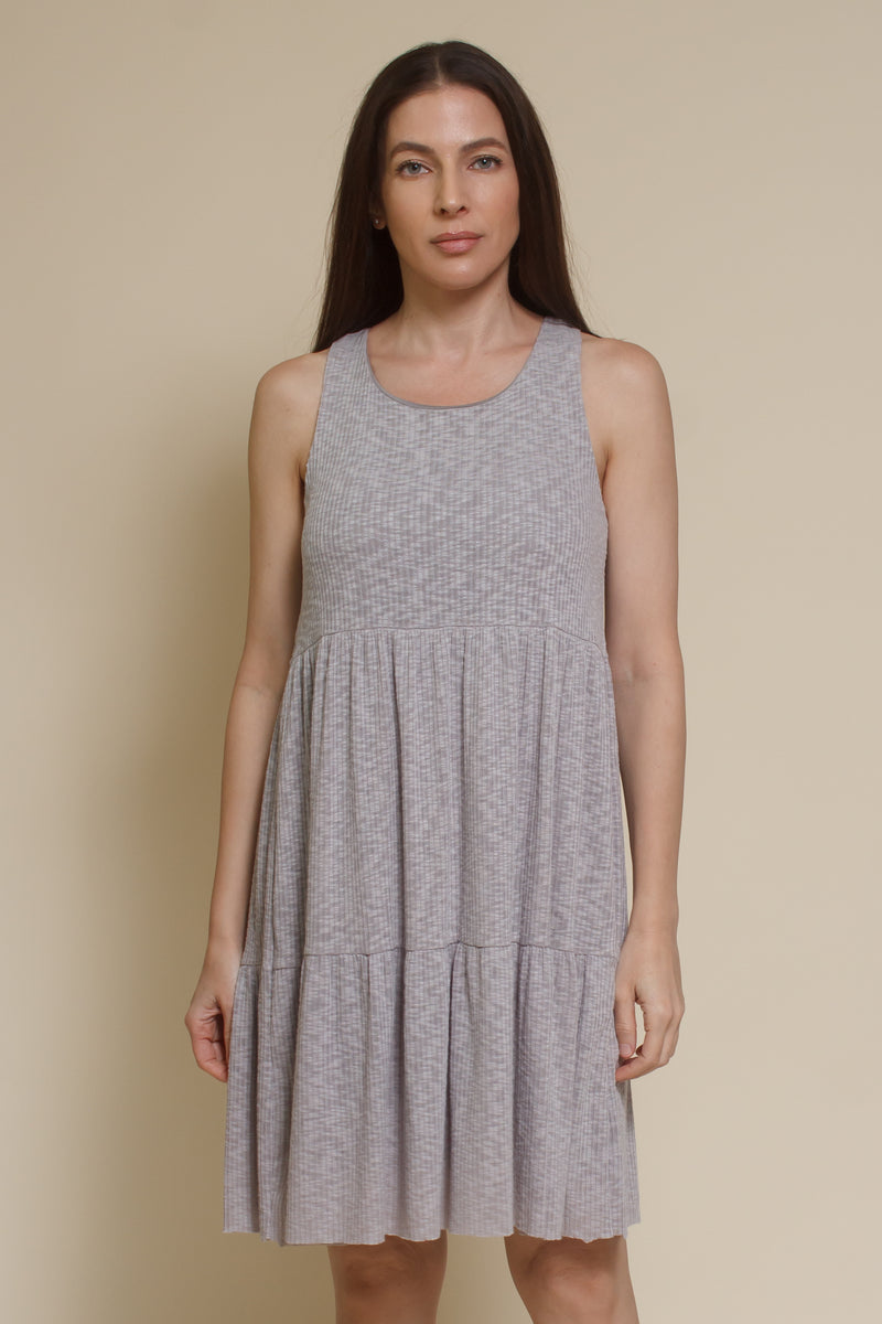 Mod Ref Lizzie textured mini dress, in grey.
