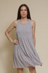 Mod Ref Lizzie textured mini dress, in grey.