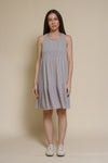 Mod Ref Lizzie textured mini dress, in grey.