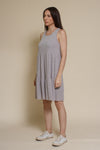 Mod Ref Lizzie textured mini dress, in grey.