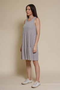 Mod Ref Lizzie textured mini dress, in grey.