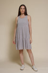 Mod Ref Lizzie textured mini dress, in grey.