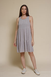 Mod Ref Lizzie textured mini dress, in grey.