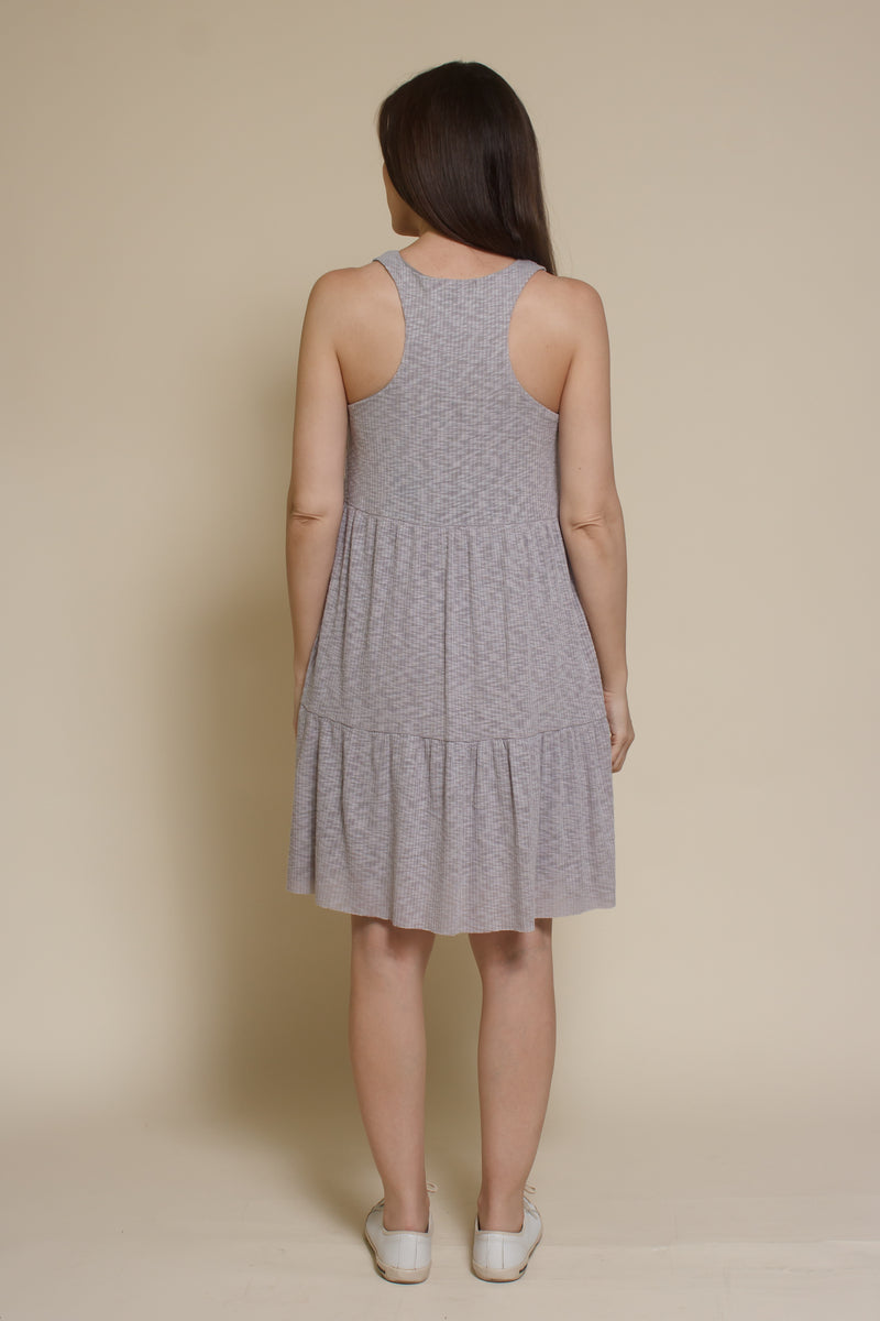 Mod Ref Lizzie textured mini dress, in grey.