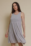 Mod Ref Lizzie textured mini dress, in grey.
