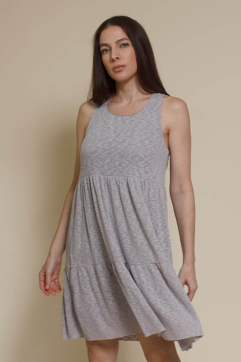 Mod Ref Lizzie textured mini dress, in grey.
