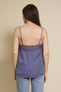 Mustard Seed lace inset camisole, in orchid mist.