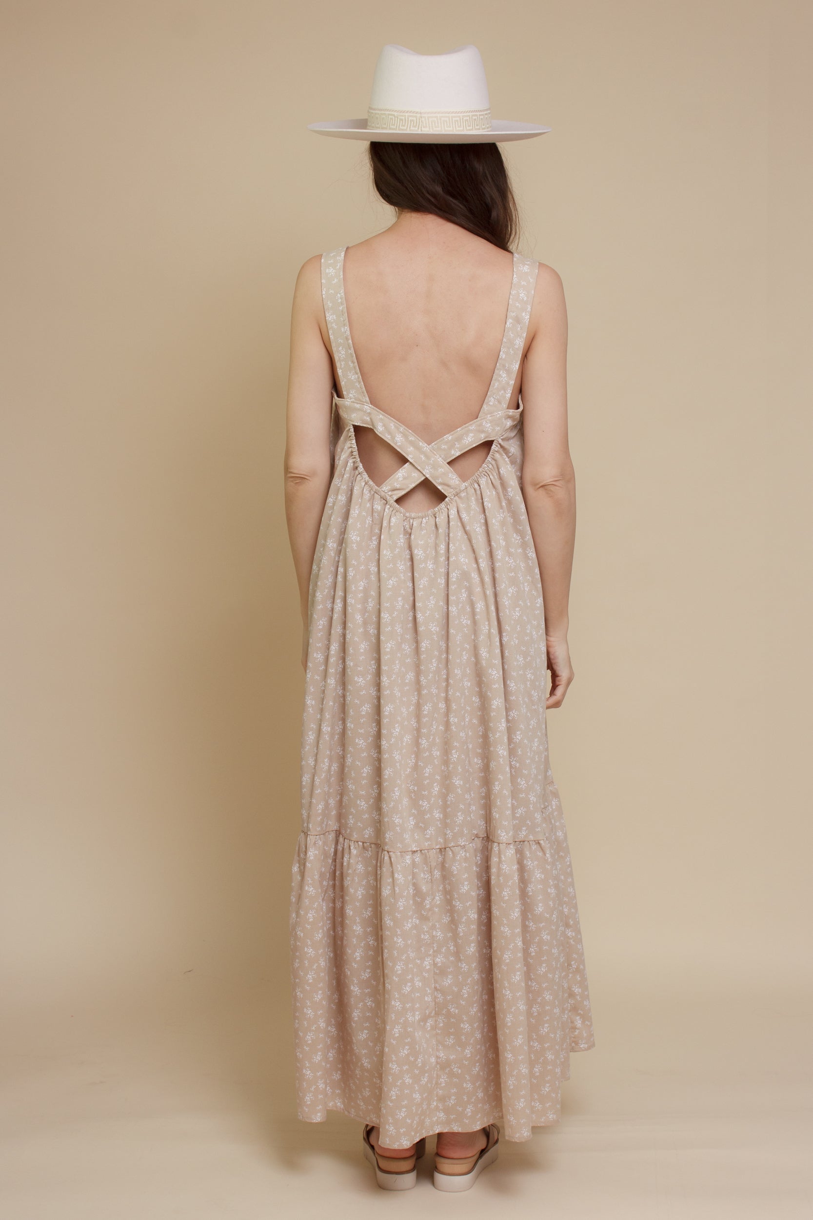 open back floral dress In Loom Backless Floral Maxi Dress medium