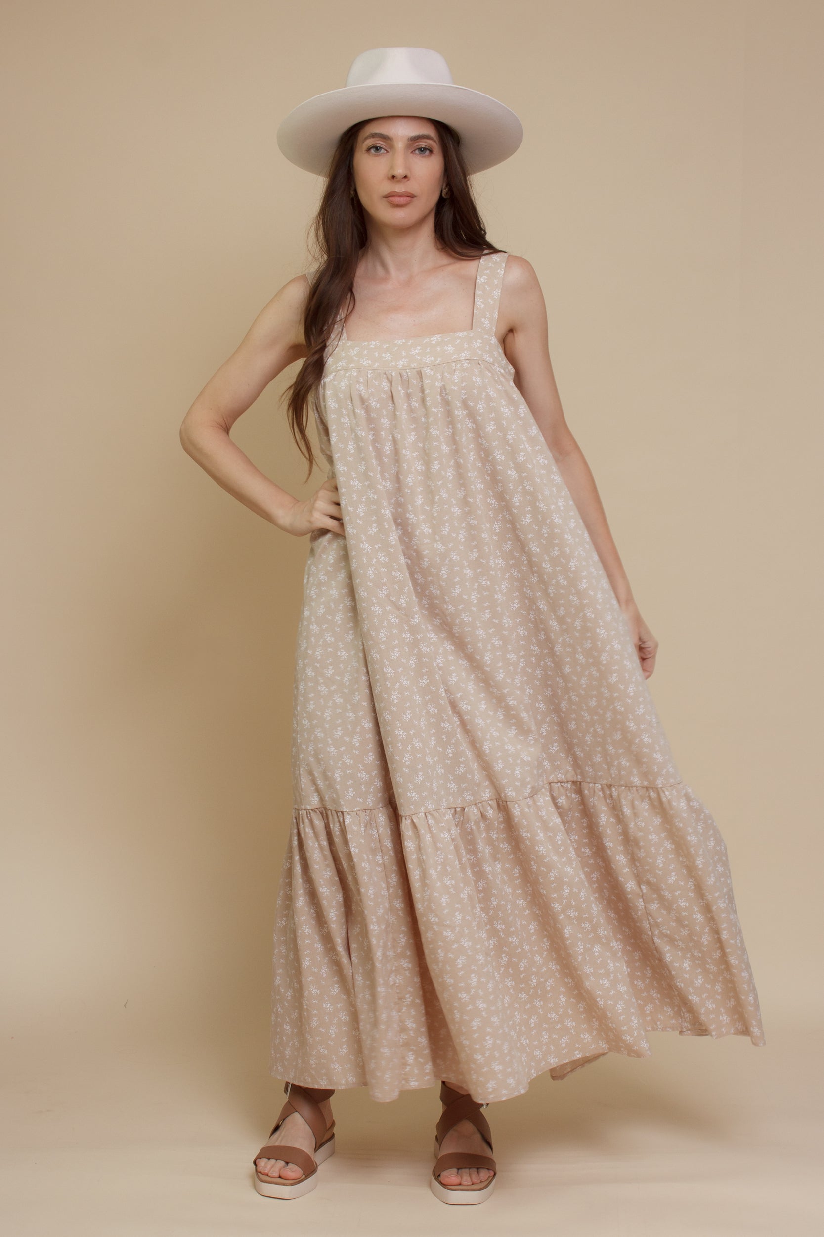 In Loom Backless Floral Maxi Dress – Franklin Sunset