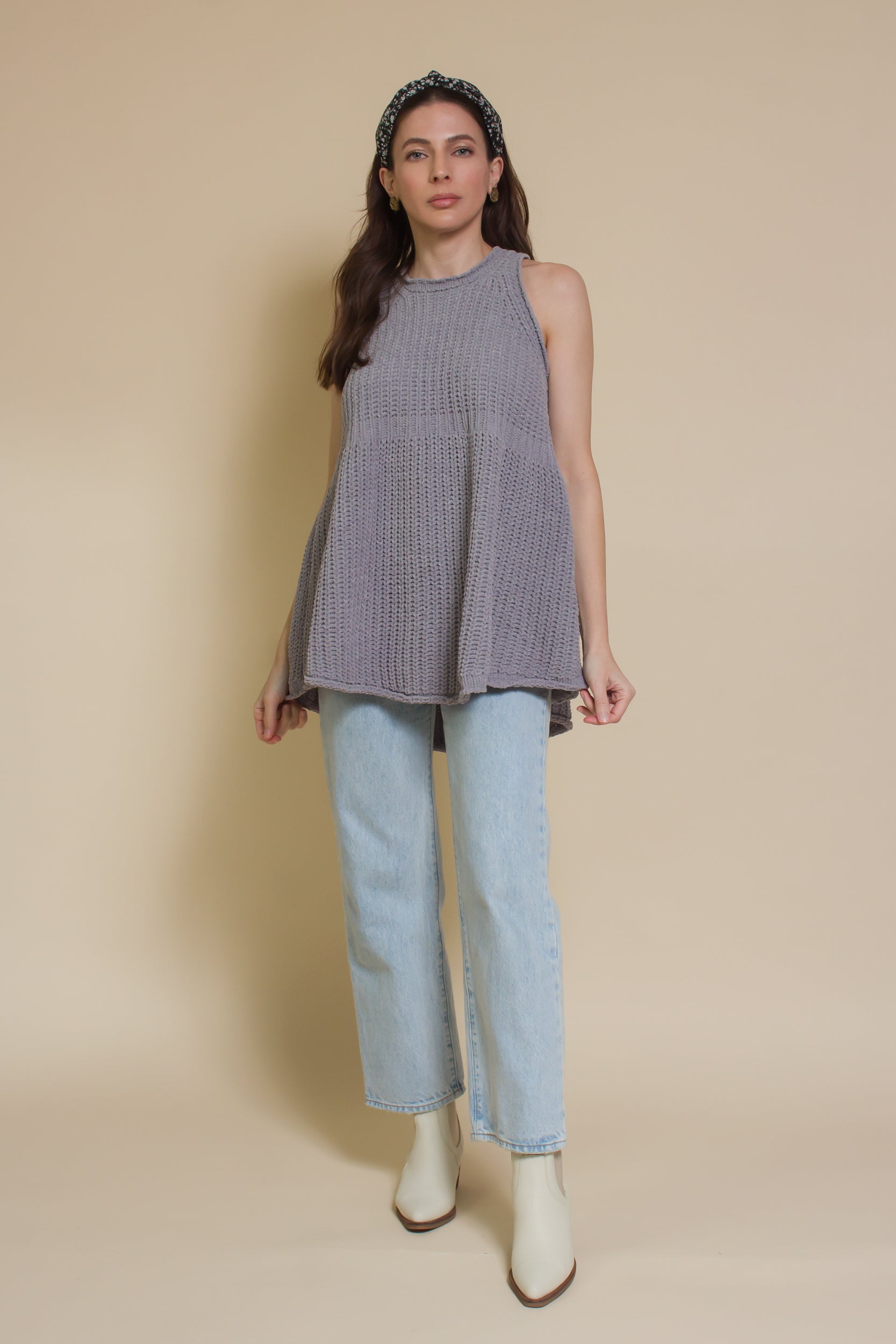 POL Sleeveless Babydoll Sweater – Franklin Sunset