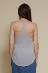 The Classic ribbed racerback tank top, in silver.