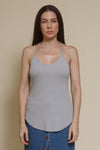 The Classic ribbed racerback tank top, in silver.