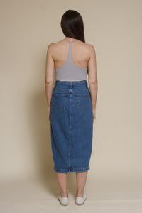 The Classic ribbed racerback tank top, in silver.