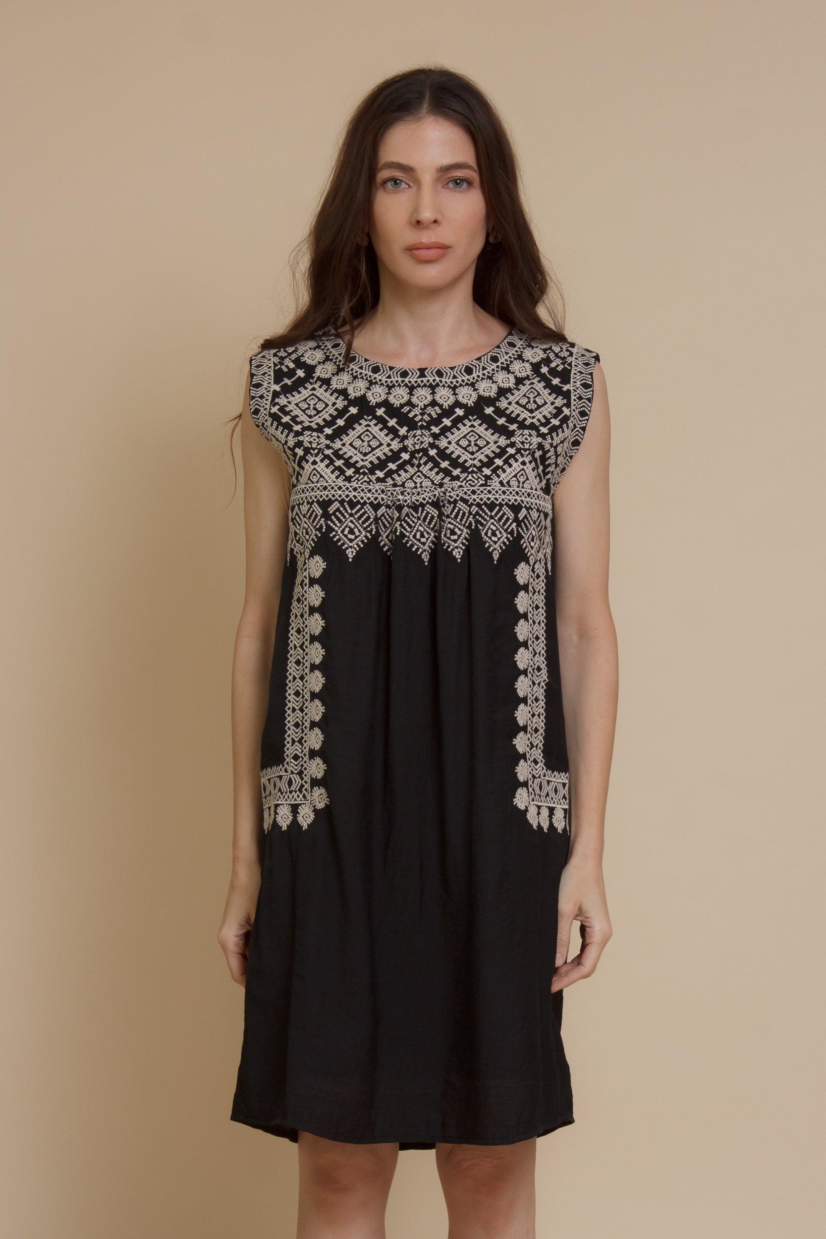 Embroidered lace 2024 shift dress