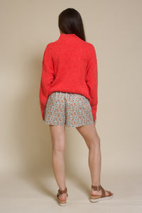 Wishlist floral cotton shorts, in sky combo.