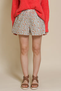 Wishlist floral cotton shorts, in sky combo.