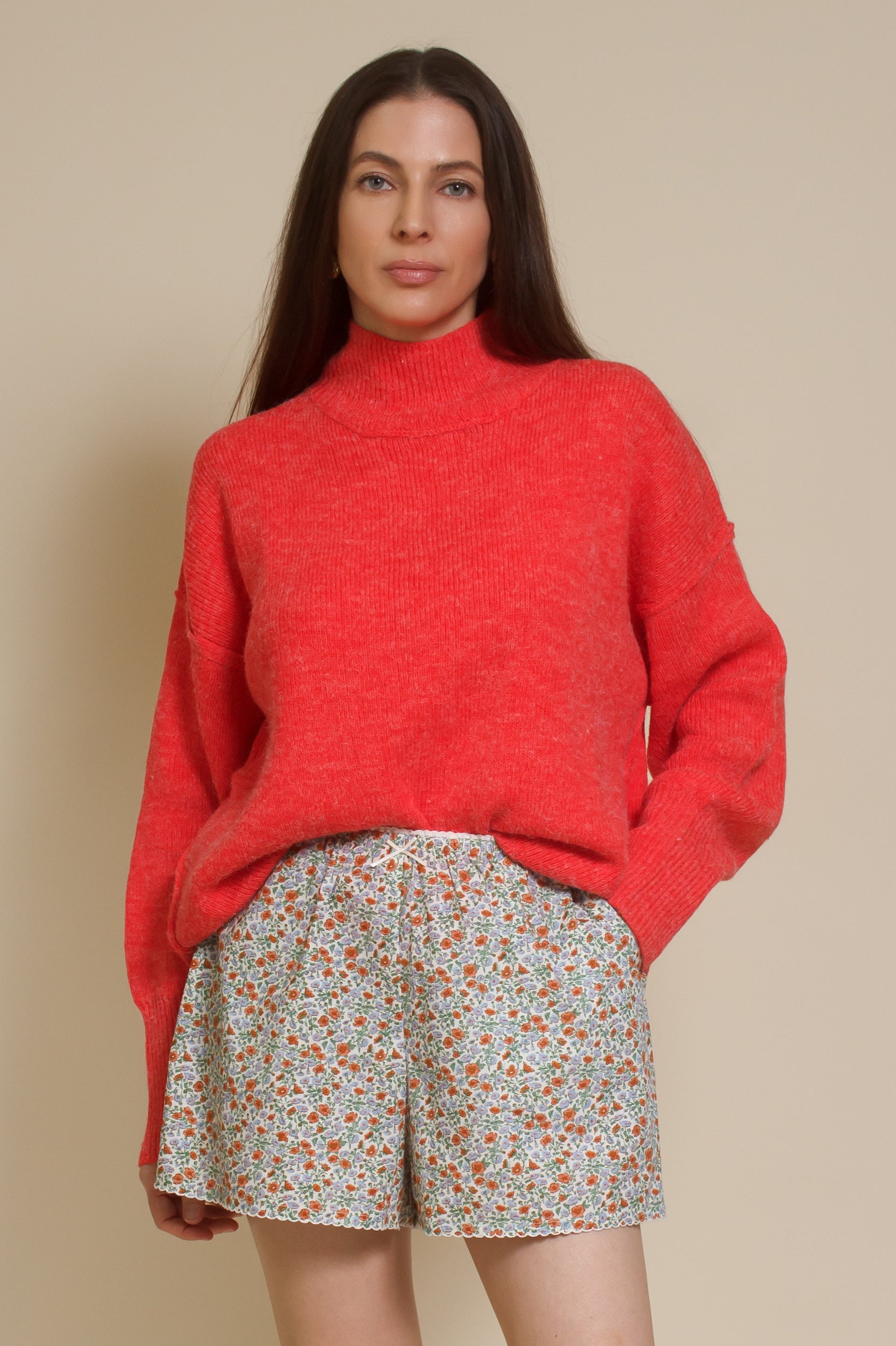 Wishlist floral cotton shorts, in sky combo.