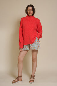 Wishlist floral cotton shorts, in sky combo.