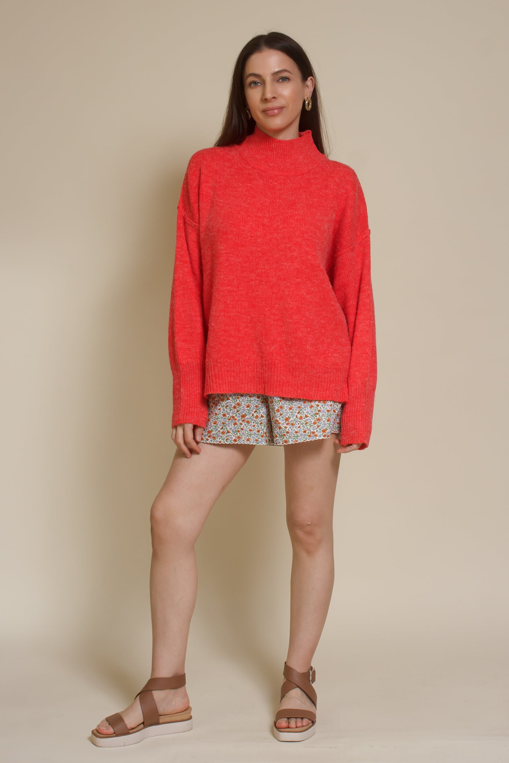 Wishlist floral cotton shorts, in sky combo.