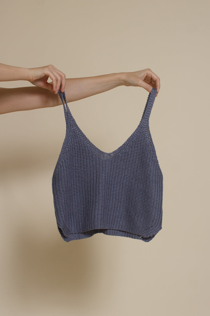 Wishlist v neck sweater camisole, in cool grey.
