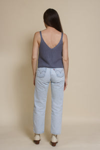 Wishlist v neck sweater camisole, in cool grey.