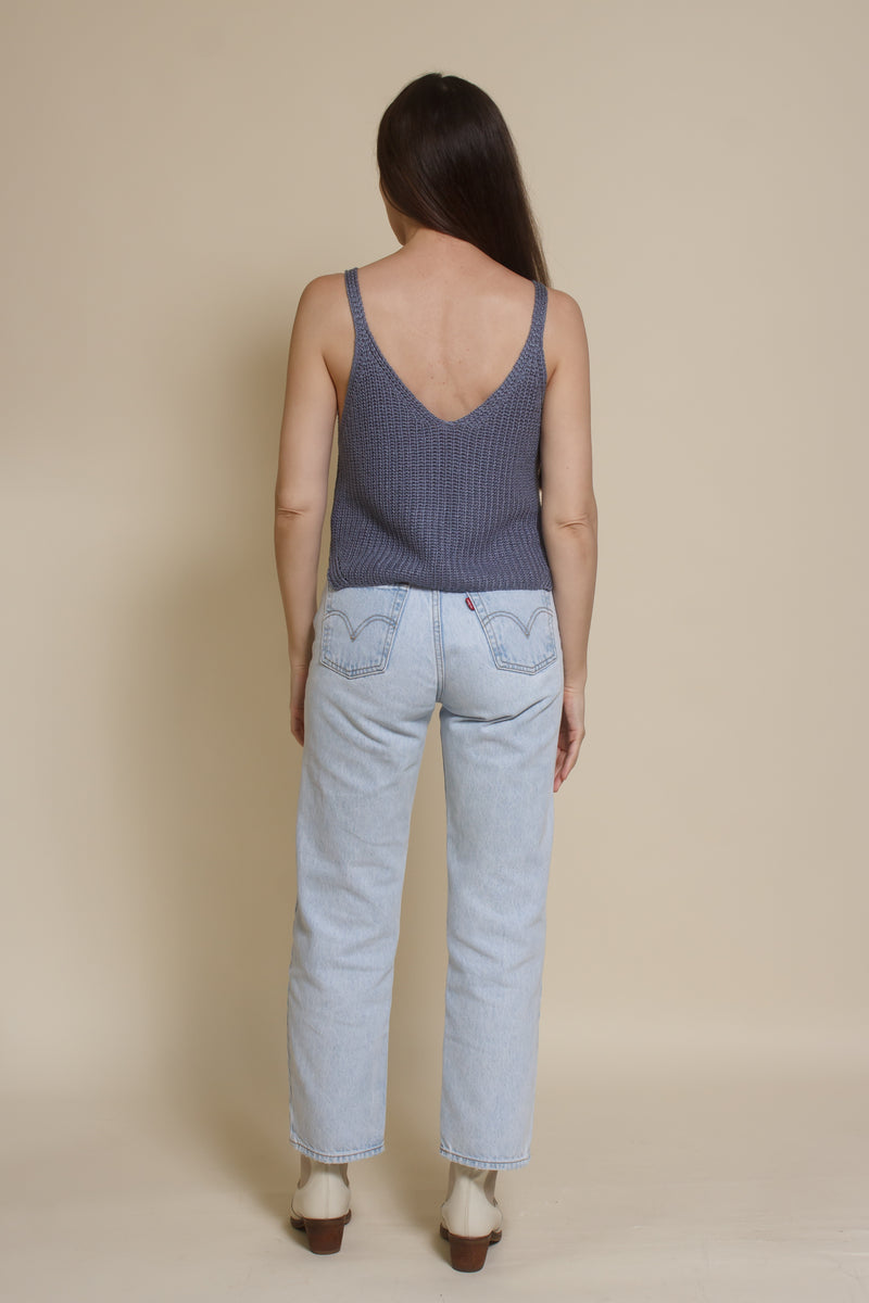Wishlist v neck sweater camisole, in cool grey.