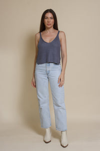 Wishlist v neck sweater camisole, in cool grey.