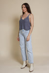 Wishlist v neck sweater camisole, in cool grey.