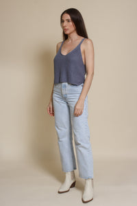Wishlist v neck sweater camisole, in cool grey.