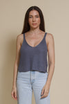 Wishlist v neck sweater camisole, in cool grey.
