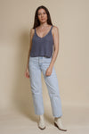 Wishlist v neck sweater camisole, in cool grey.