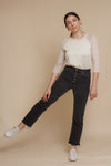 Heathered baseball tee shirt, in oatmeal. Image 5