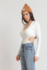 Cutout bodysuit, in Ivory. Image 8