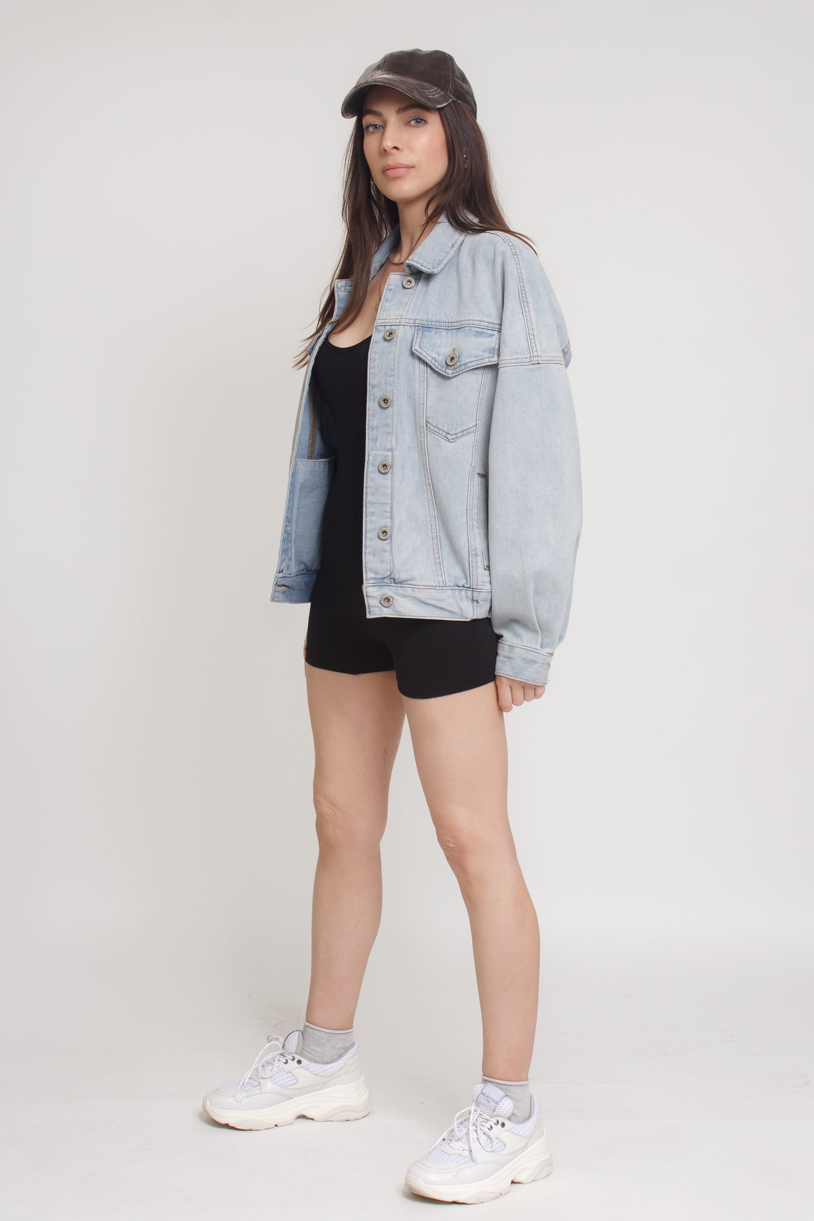 Plus Size Oversized Denim Jacket - Anna-Kaci | Denim coat women, Jean  jacket women, Cropped denim jacket outfit