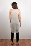 Draped front tulip style tank top, in Oatmeal. Image 4