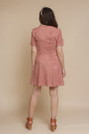 Faux suede mini dress, in dusty pink. Image 9