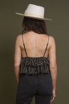 Ditsy floral ruffle camisole, in black/multi. Image 5