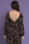 Wide leg floral jumpsuit, in midnight fields. Image 10