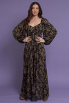 Wide leg floral jumpsuit, in midnight fields. Image 11