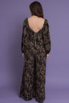 Wide leg floral jumpsuit, in midnight fields. Image 14