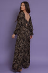 Wide leg floral jumpsuit, in midnight fields. Image 4
