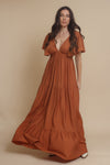 Flutter sleeve maxi dress, in gucci. Image 14