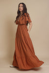 Flutter sleeve maxi dress, in gucci. Image 8